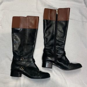 Black and Brown Winter Boots